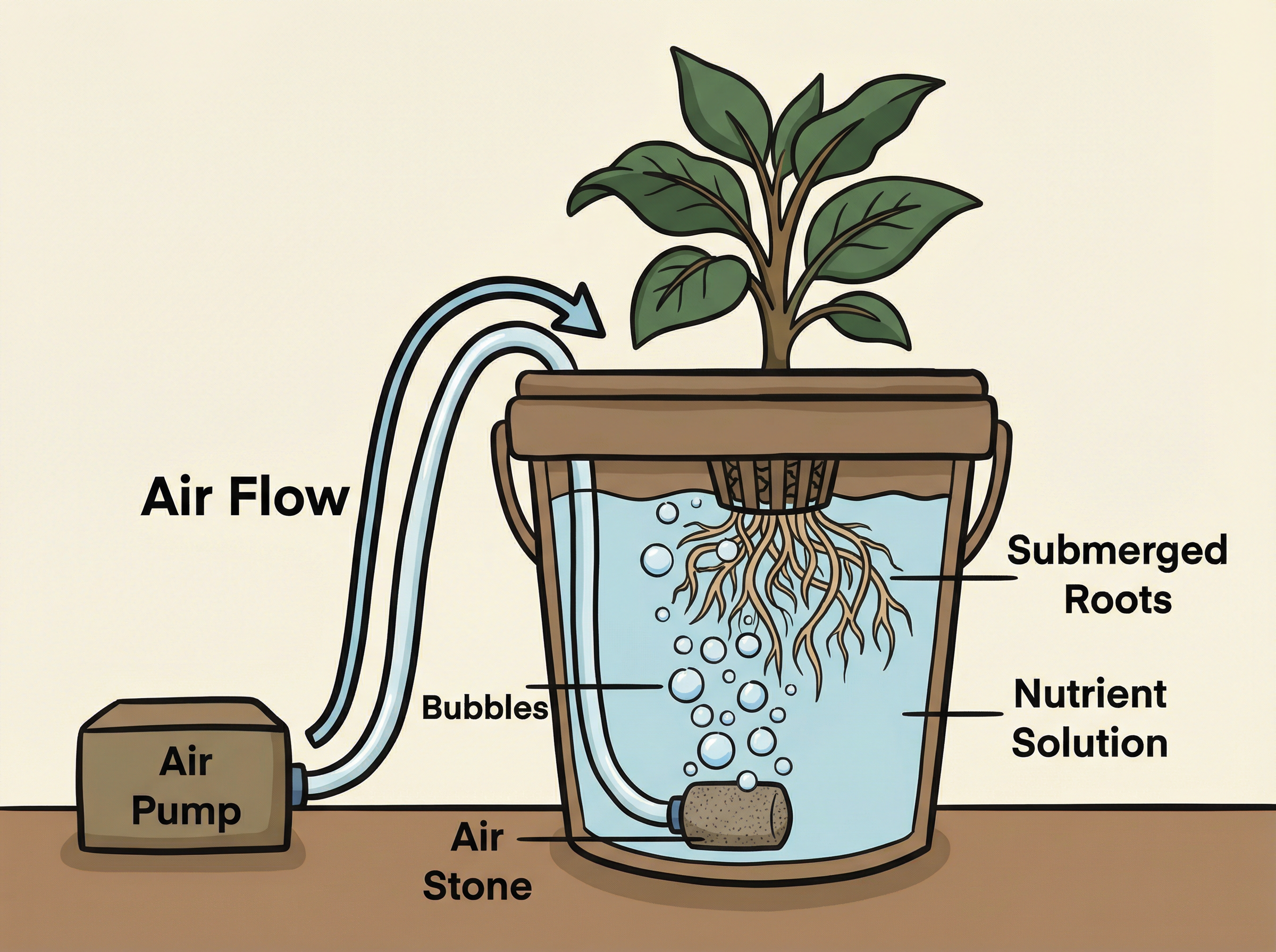 Deep water culture system diagram